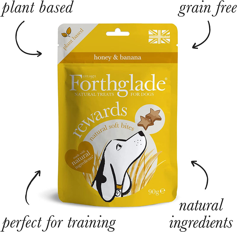 Forthglade Banana & Honey Natural Soft Bites for Dogs 90g