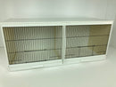 Plastic Double Bird Breeding Cages With Divider  37"x 14.5" x 16"