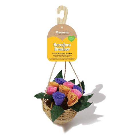 Rosewood Boredom Breaker Small Animal Floral Hanging Basket