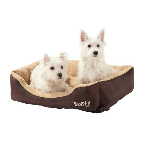 Bunty Deluxe Brown Soft Washable Dog Bed