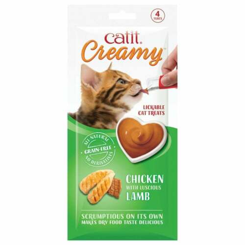 Catit Creamy Lickable Cat Treats Chicken with Lamb 4 pack