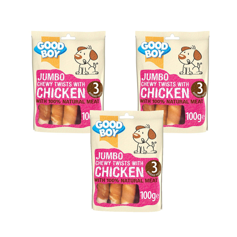 Good Boy Pawsley Jumbo Chewy Twists With Chicken 100g