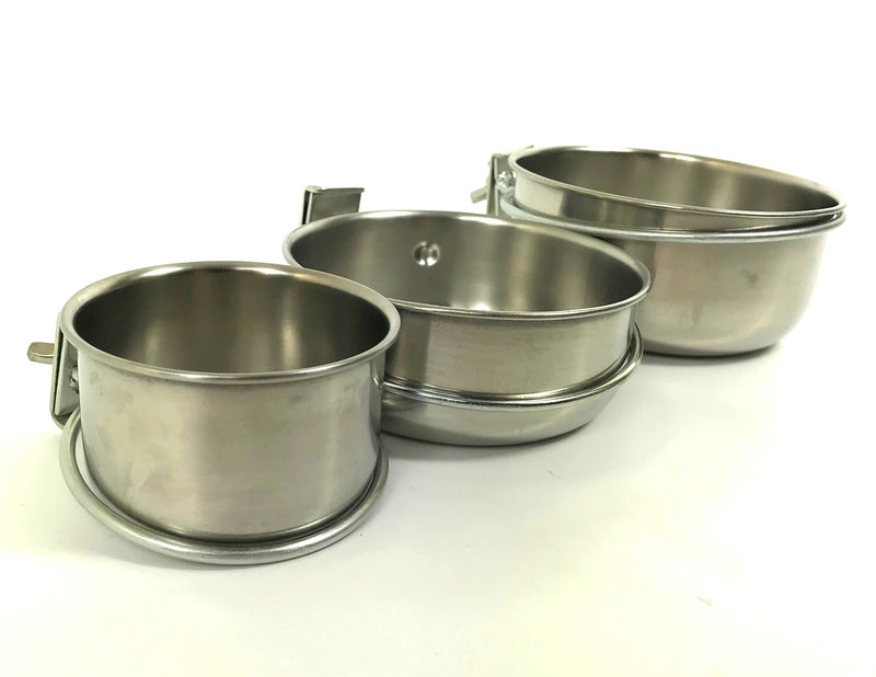 Stainless Steel Feeding Bowls with Holder - 3 Sizes