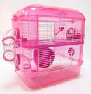 Fantazia 2 Tier Large Glitter Hamster Cage - Pink & Purple-Package Pets