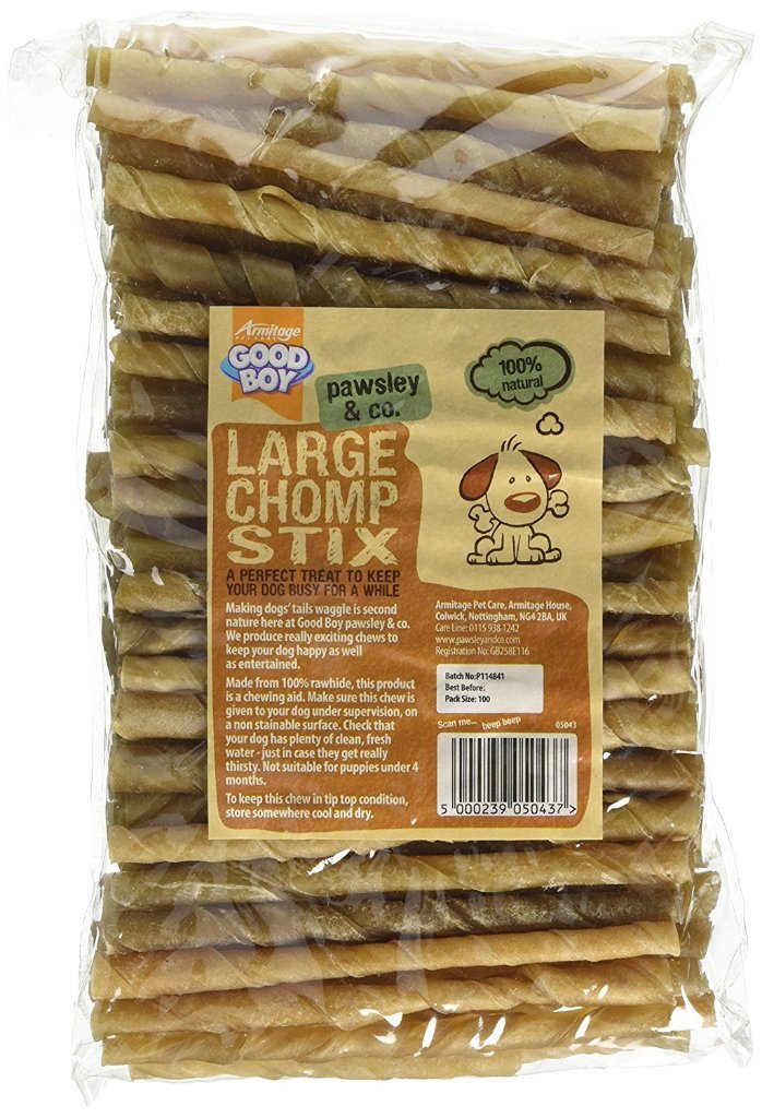 Good Boy Rawhide Twist Sticks (Pack of 100) - 3 Sizes-Package Pets