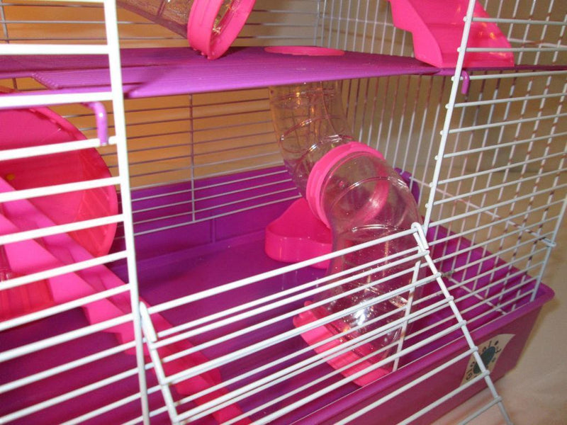 Penthouse 3 Tier Large Hamster Cage - Pink & Purple-Package Pets