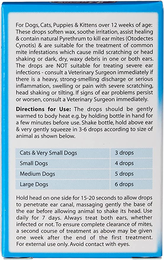 Johnson's Ear Drops for Dogs & Cats 15ml