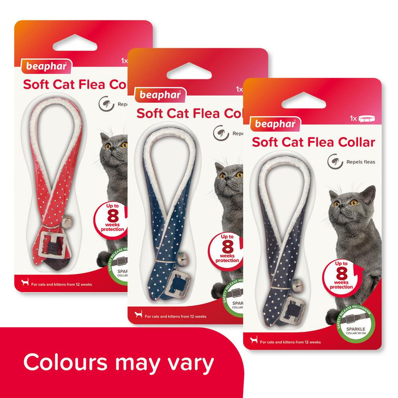 Beaphar Soft Cat Flea Collar With Bell - Sparkle