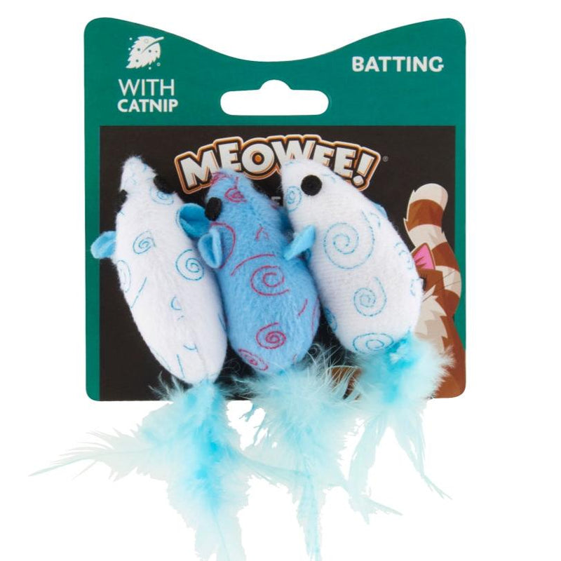 Meowee Soft Feather Mice With Catnip