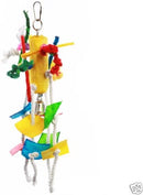 Large Rawhide and Rope Bird Toy for Budgies, Canaries & Cockatiels