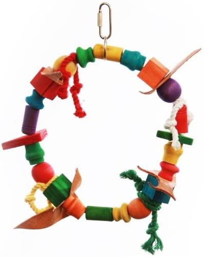 Medium Wooden Bird Ring Toy for Finch, Budgie & Canary