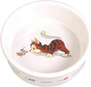 Trixie White Ceramic Cat Bowl with Motif, 200ml