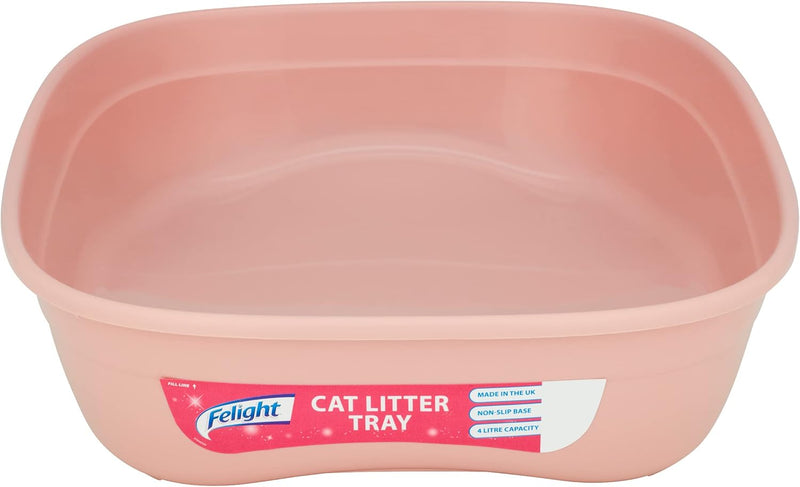 Felight Cat Litter Tray with Non-Slip Base