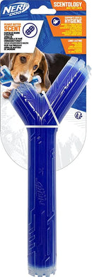 Nerf Blue Peanut Butter Scentology Solid Core Stick Dog Toy
