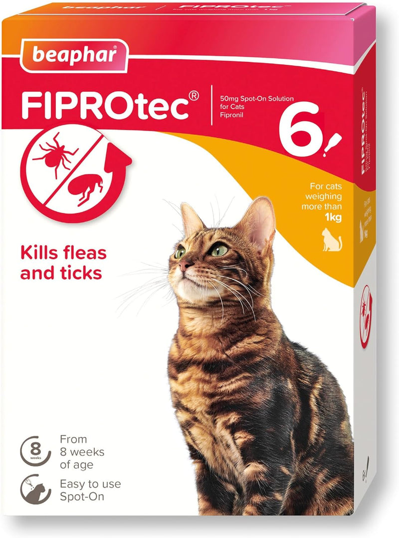 Beaphar FIPROtec Spot On Flea & Tick Treatment For Cats