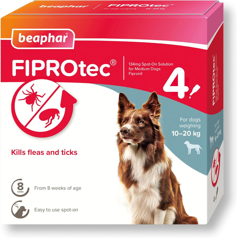Beaphar FIPROtec Spot On Flea & Tick Treatment for Medium Dogs