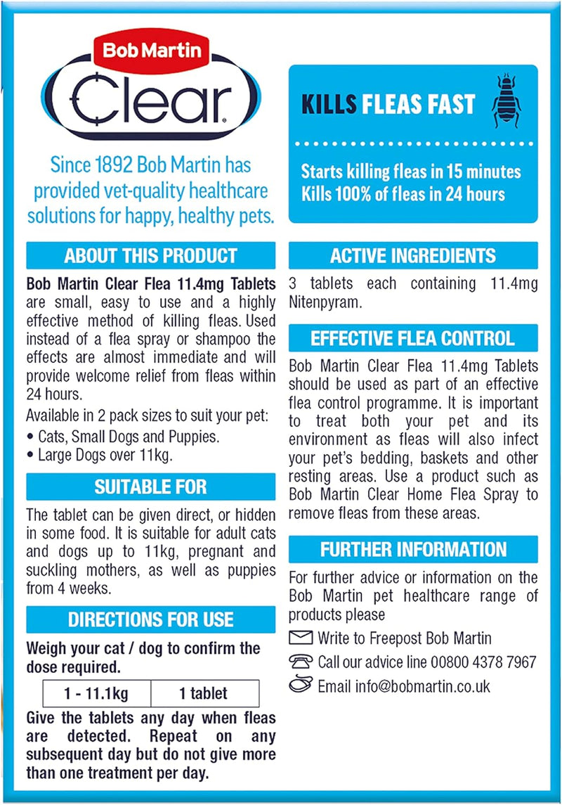 Bob Martin Clear Flea Tablets for Small Dogs & Puppies