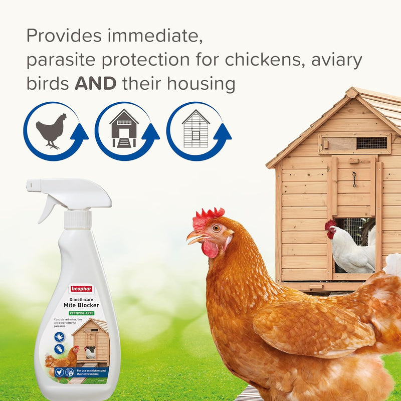 Beaphar Mite Blocker Spray for Chickens & Avian Birds 500ml