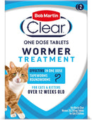 Bob Martin Clear 2 in 1 Wormer Tablets for Cats & Kittens