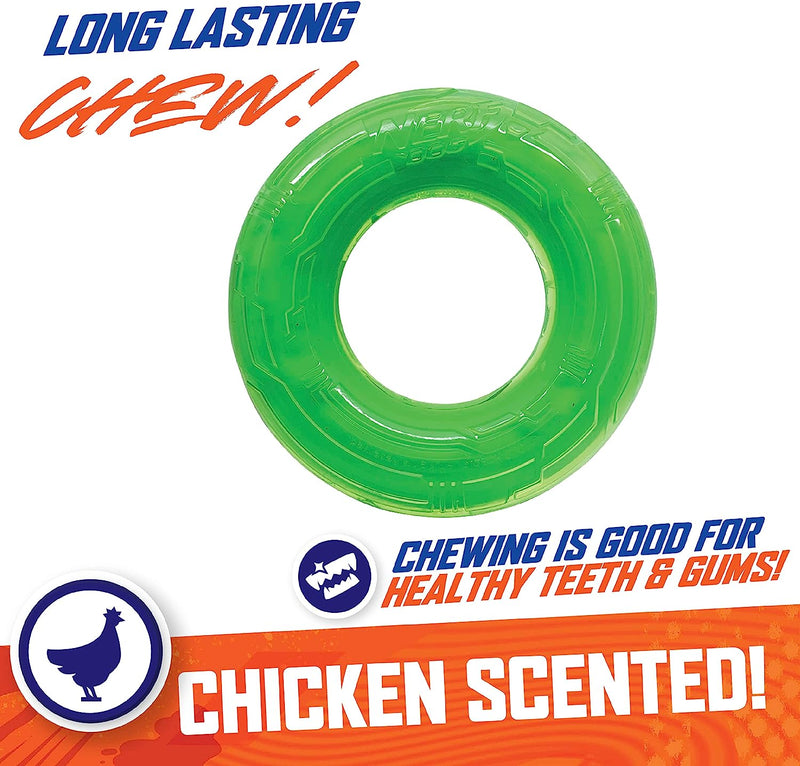Nerf Green Beef Scentology Solid Core Ring Dog Toy