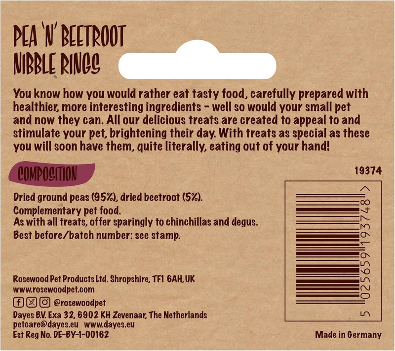 Rosewood Naturals Pea 'n' Beetroot Nibble Rings Treats