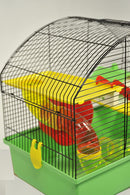 Laura Hamster Cage With Tubes - Green, Yellow & Red
