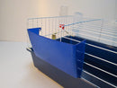 Plastic Blue Haywrack with Hooks for Small Animal Cage