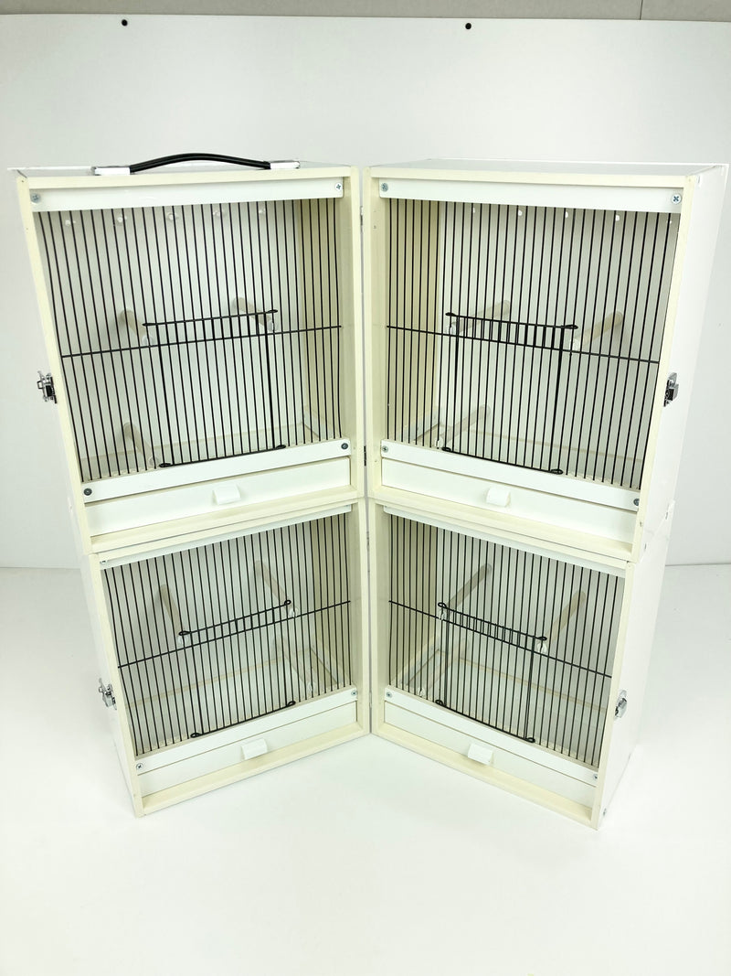 2x UPVC Double Carrying Transportation Case for Birds 14" x 13" x 12"
