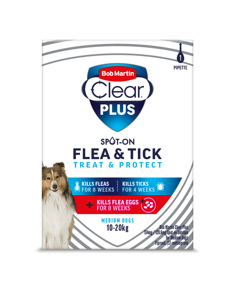 Bob Martin Clear Plus Spot-On for Medium Dogs – 1 Pipette