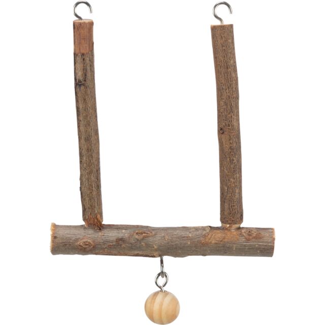 Trixie Natural Living Swinging Trapeze & Bell Bird Toy