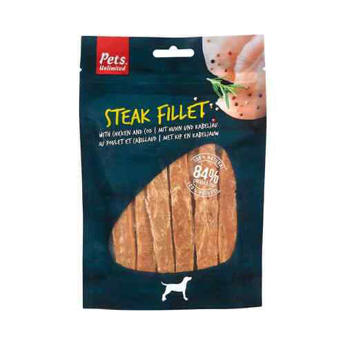 Pets Unlimited Steak Fillet with Chicken & Cod