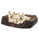 Bunty Tuscan Faux Leather Brown Dog Bed