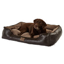 Bunty Tuscan Faux Leather Brown Dog Bed