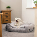 Bunty Bellagio Grey Luxury Crushed Velvet Dog Bed