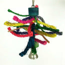 Small Sisal Rope & Wood Bird Toy with Leather