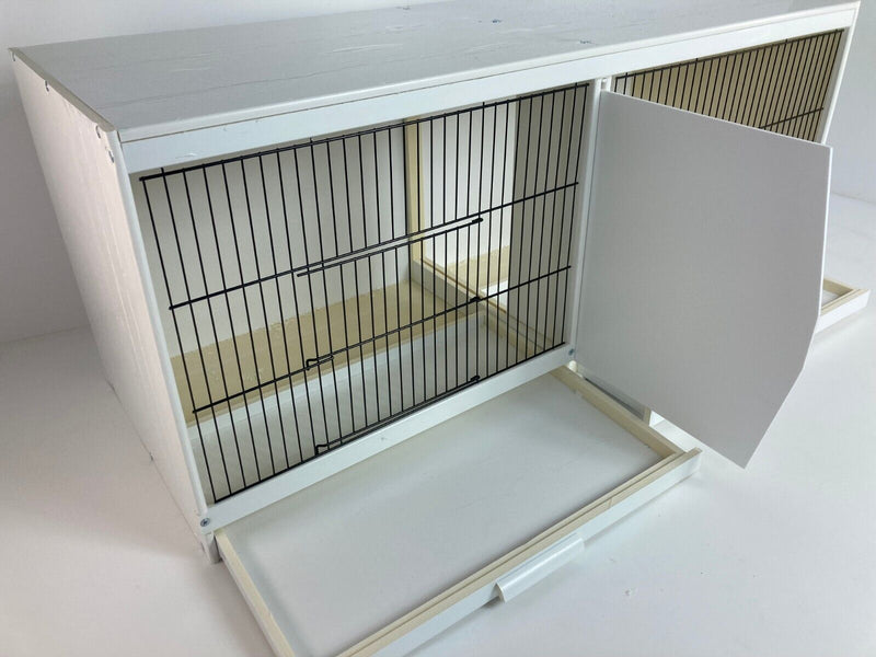 Plastic Double Bird Breeding Cages With Divider  37"x 14.5" x 16"