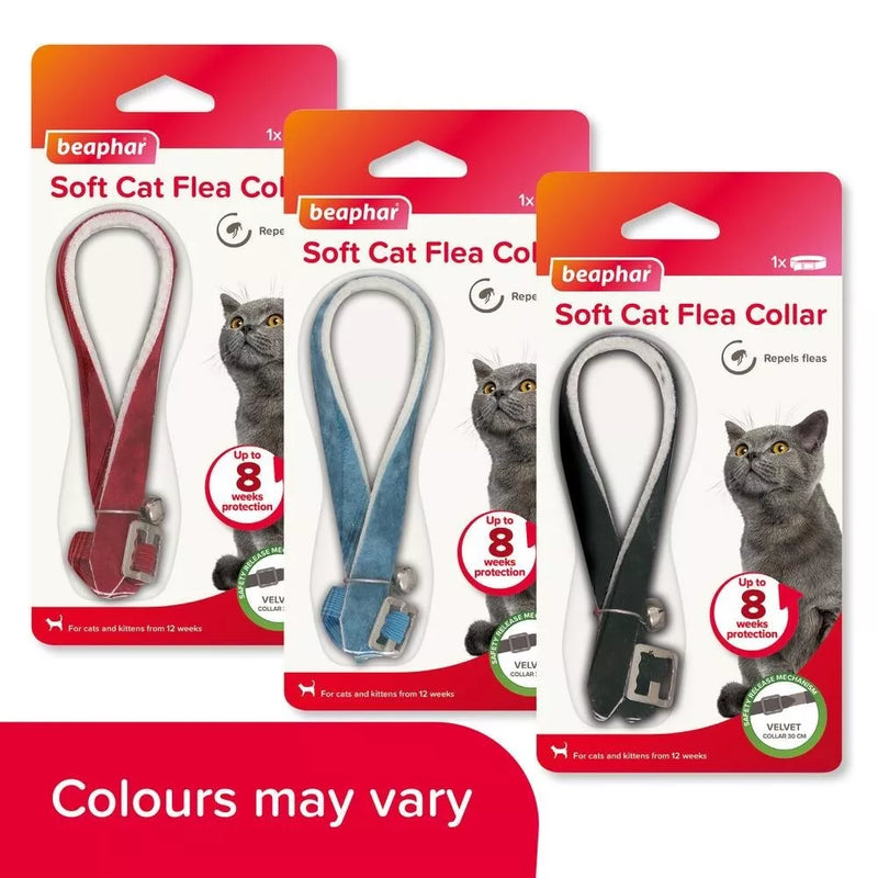 Beaphar Soft Cat Flea Collar With Bell - Velvet