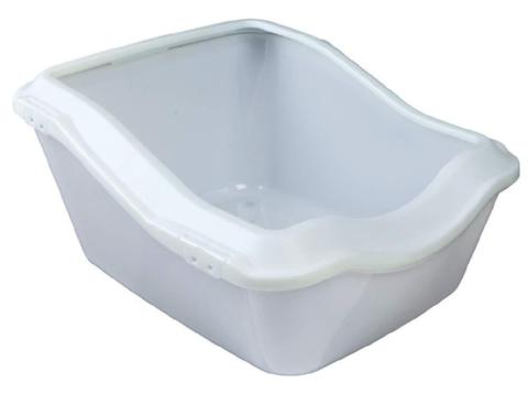 Trixie Cleany High Edge Cat Litter Tray with Rim (54x45x29cm) - For Large & Messy Cats