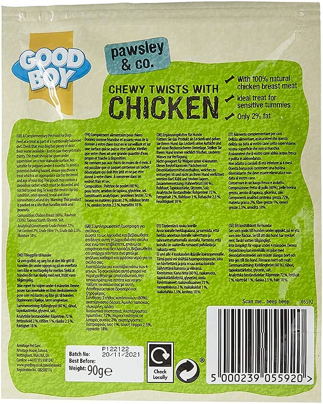Good Boy Chewy Twists With Chicken 90g