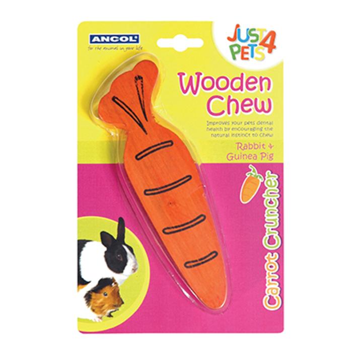 Ancol Carrot Cruncher Wooden Chew 17cm