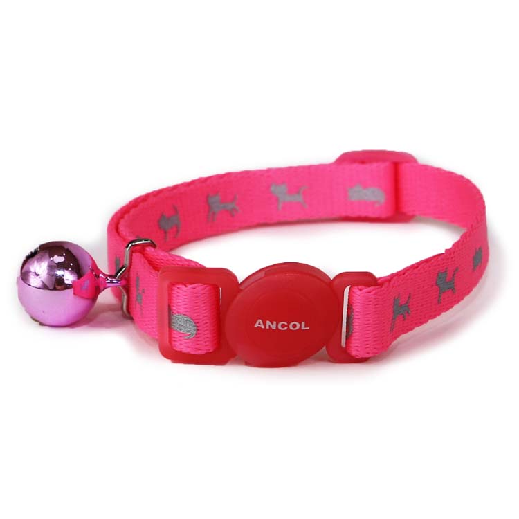 Ancol Reflective Pink Cat Collar