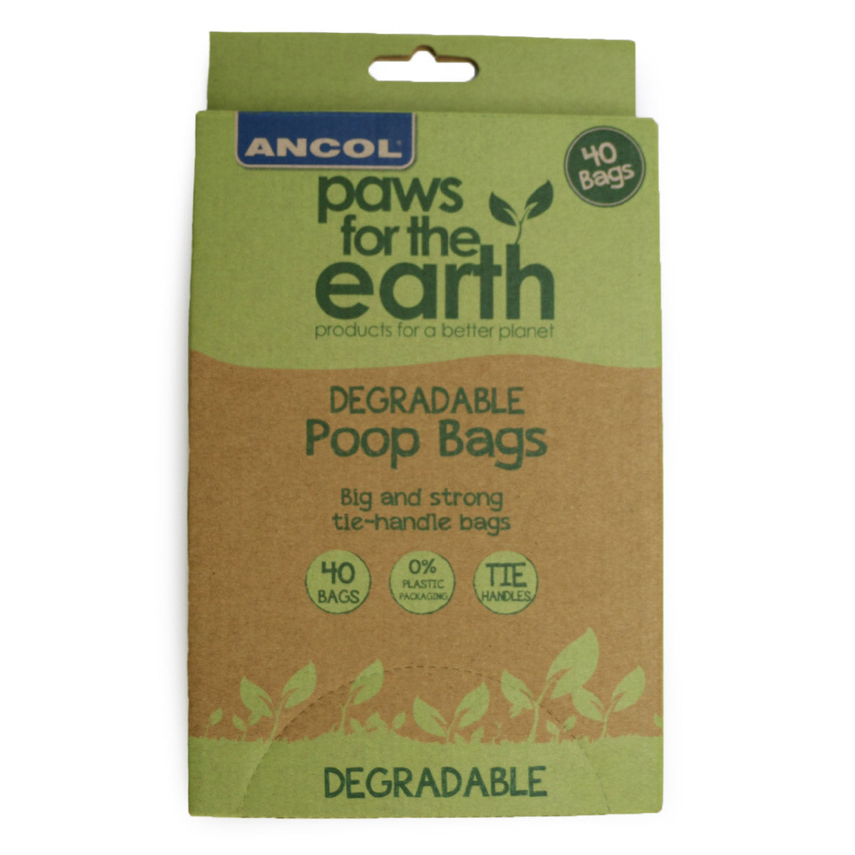 Ancol Plastic Free Degradable Poop Bags 40 Pack