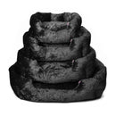Bunty Bellagio Black Luxury Crushed Velvet Dog Bed