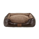 Bunty Tuscan Faux Leather Brown Dog Bed