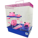 Calypso Large Hamster Cage With Tubes - Blue & Pink