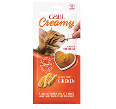 Catit Creamy Lickable Cat Treats Chicken 4 pack