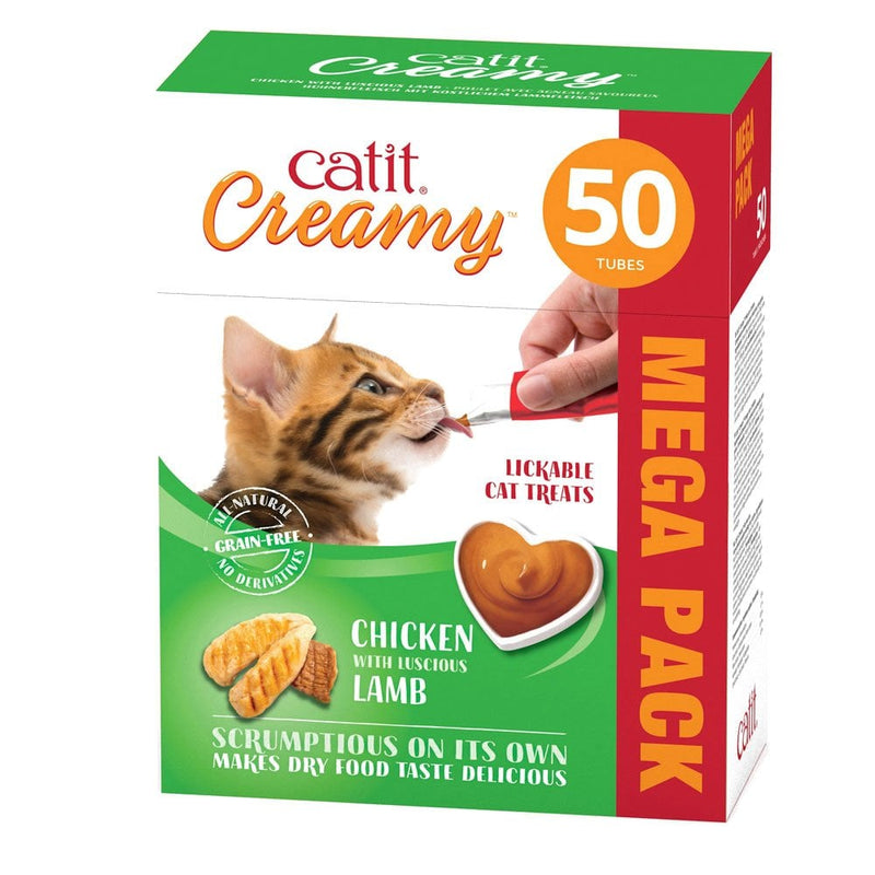 Catit Creamy Lickable Cat Treats Chicken with Lamb 50 Pack
