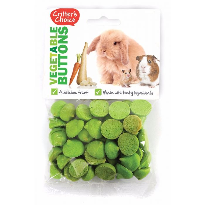 Critters Choice Vegetable Buttons 40g Small Animal Treats