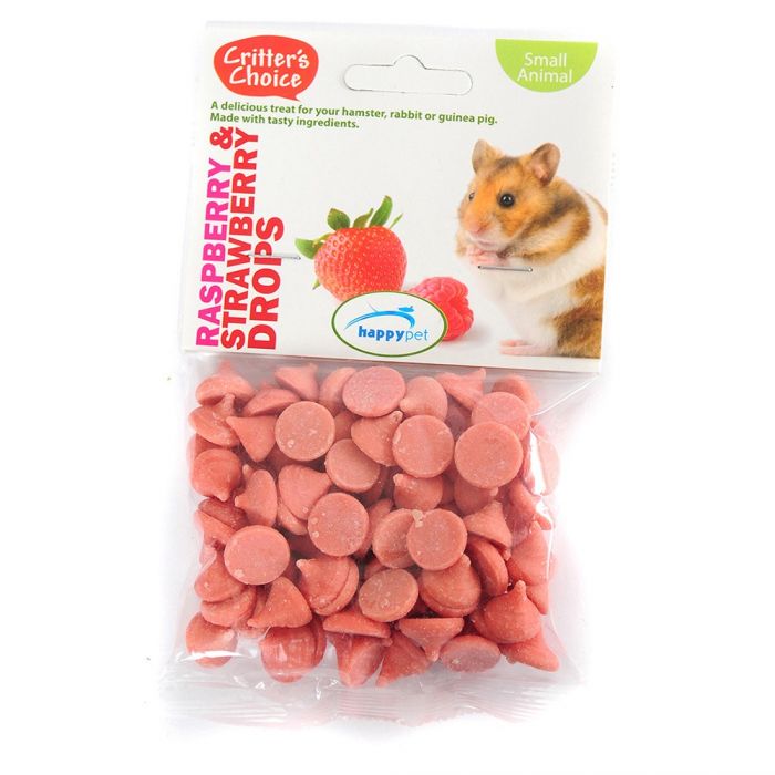 Critters Choice Raspberry & Strawberry Drops 75g
