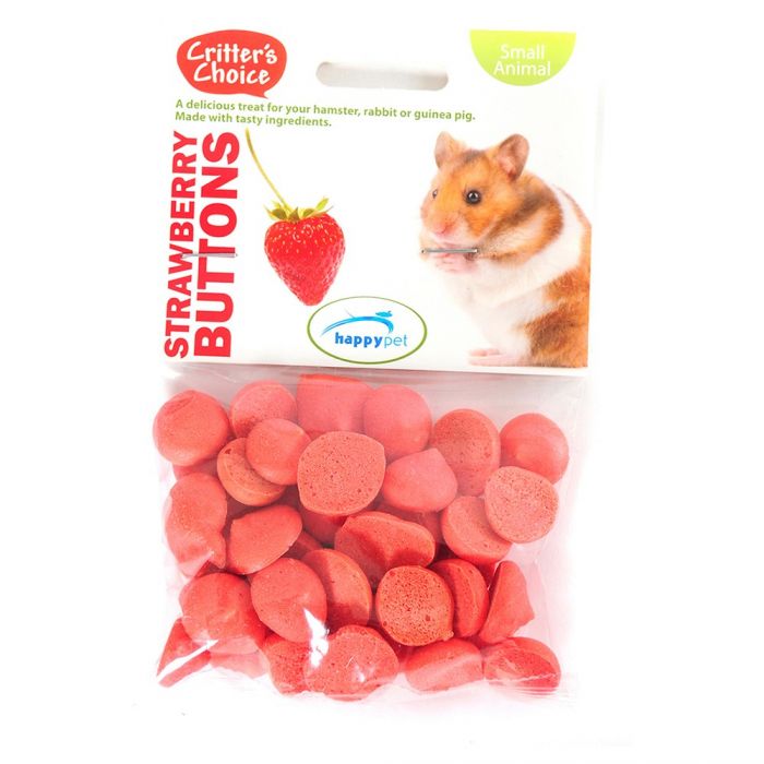 Critters Choice Strawberry Buttons 40g